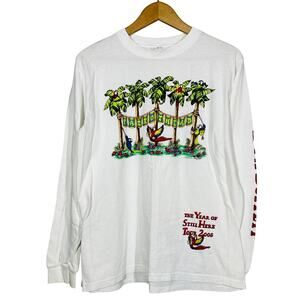 Jimmy Buffet 2008 Parrothead Merch Tee Long Sleeve White Casual - M